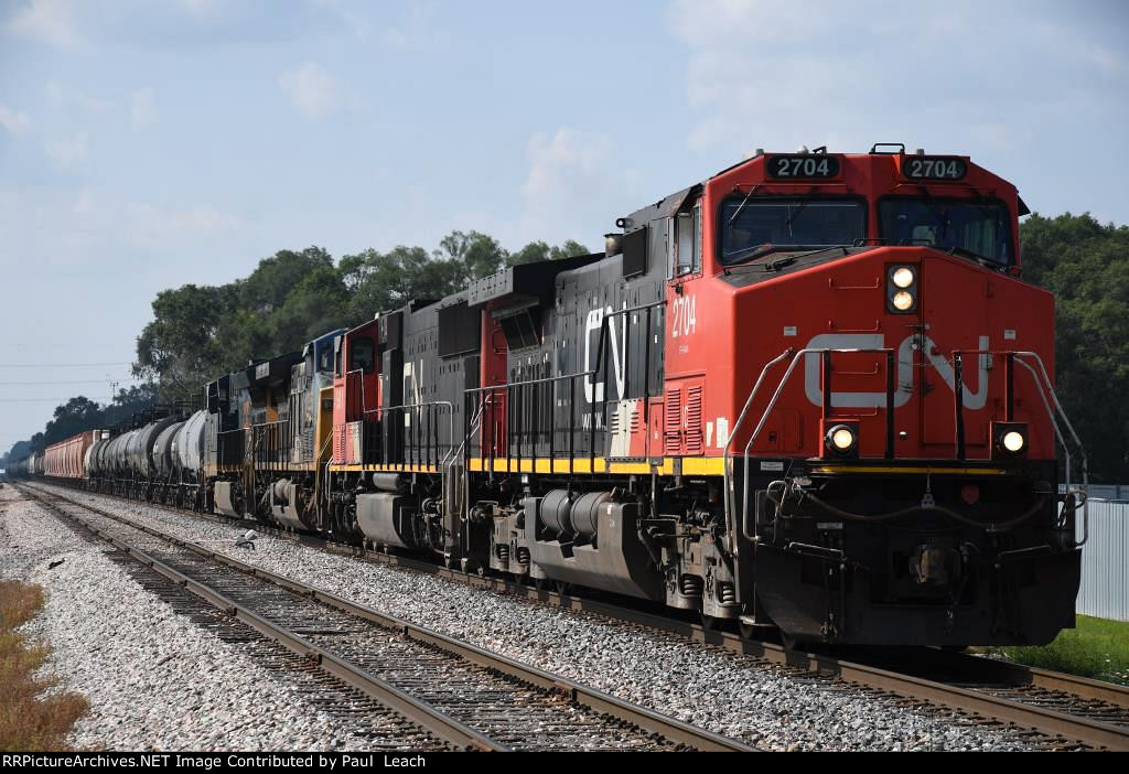 Eastbound manifest approaches the yard